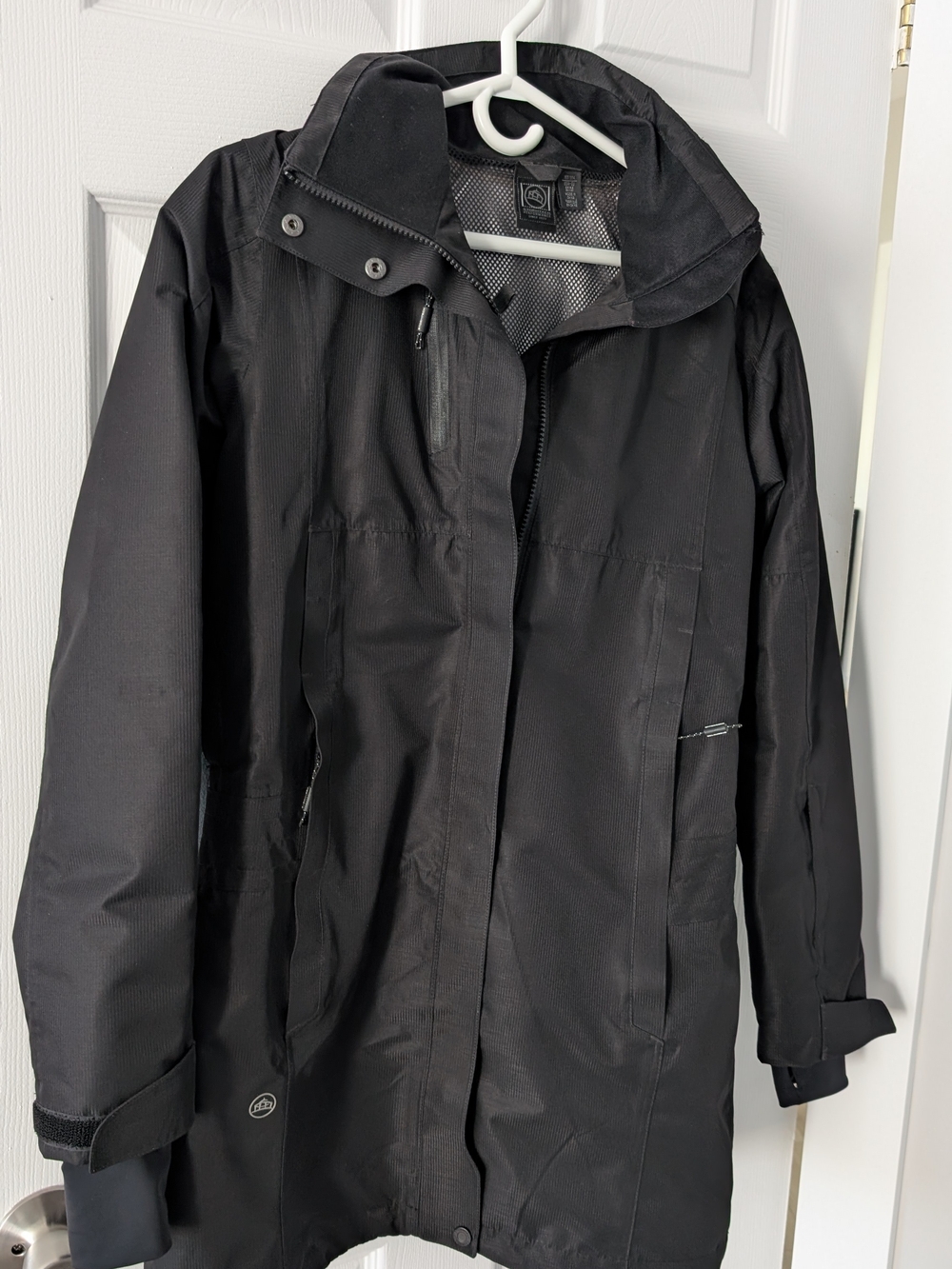 Women's Black Hooded Trench Coat - Modern Rain Jacket